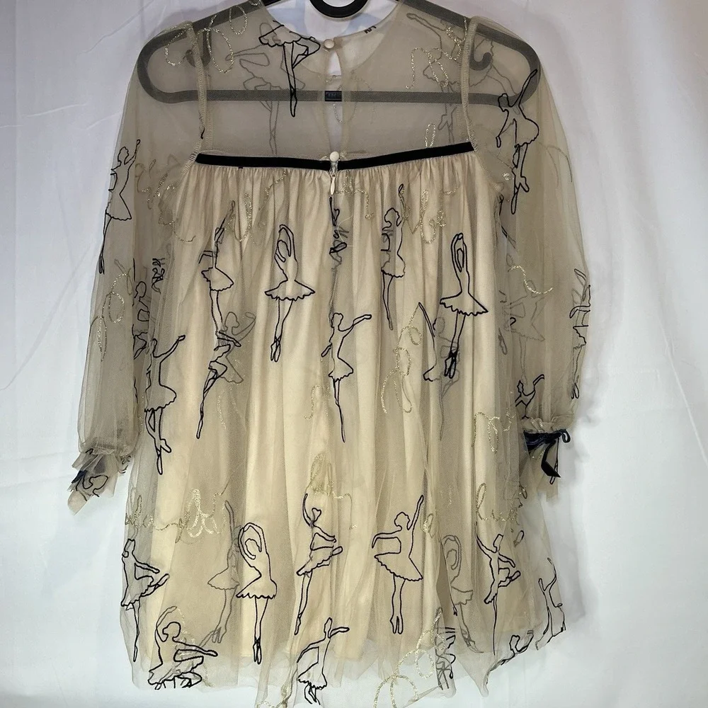 Girls Abel & Lula Size 8 Dress Golden‎ Wheat Ballerina Tulle Dance Ballet